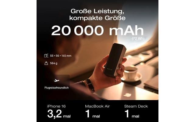 EcoFlow Rapid Pro Powerbank USB-C Schnellladegerät / App & LCD-Display