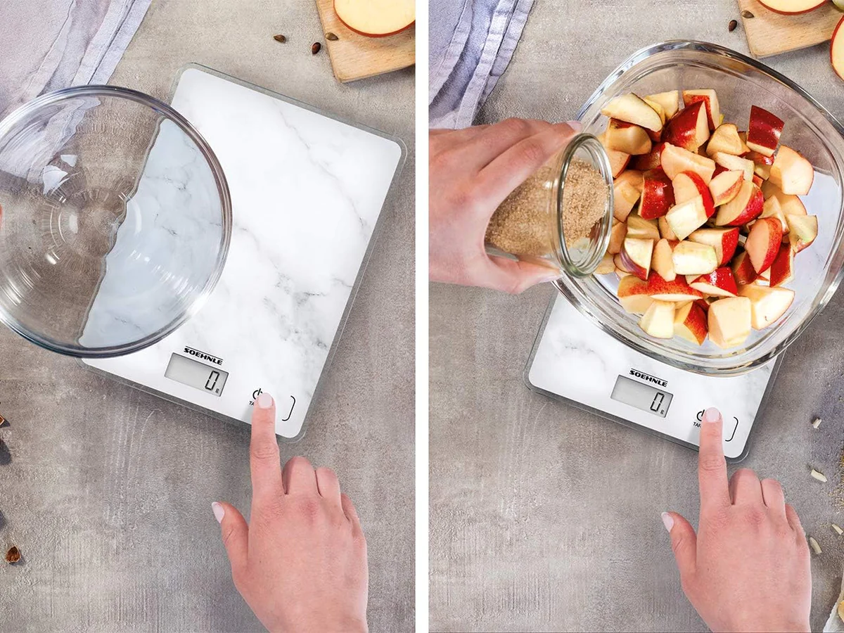 Balance de Cuisine numérique avec fonction tare blanc gris Soehnle