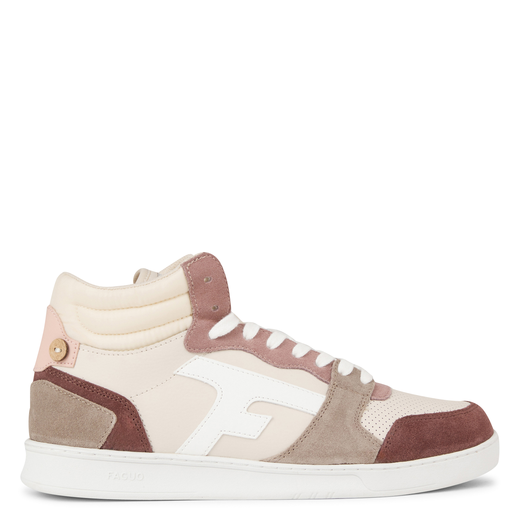 HAZEL MID - Baskets montantes en cuir | Beige