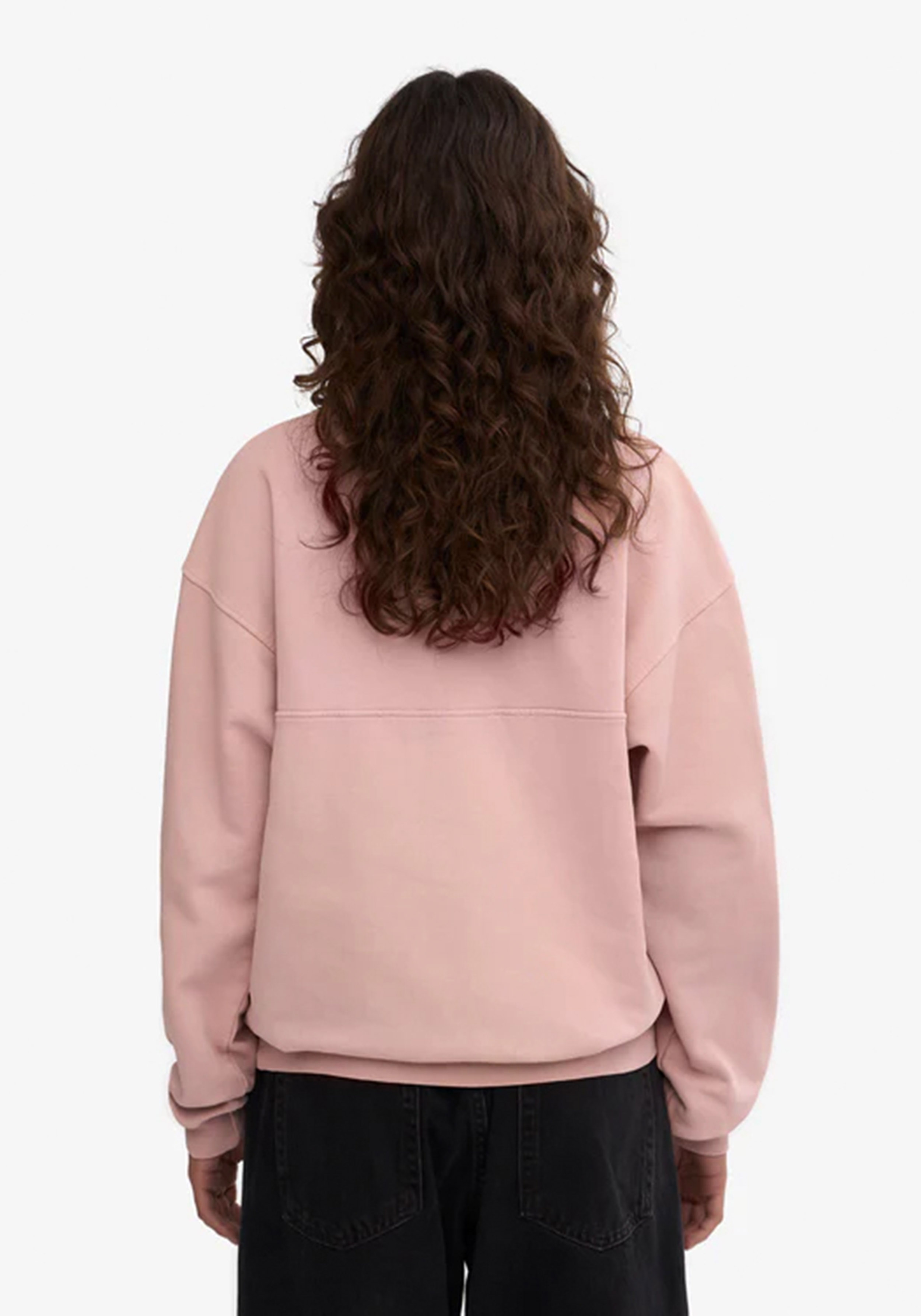 Colorful Standard Quarter-Zip Sweatshirt Faded Pink
