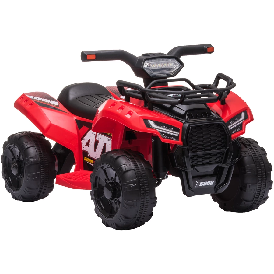 HOMCOM Elektroquad 6V Akku Elektroauto LED Frontlicht rot