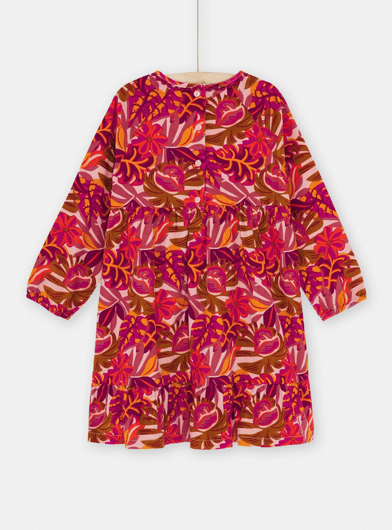 Robe rose à imprimé fleuri