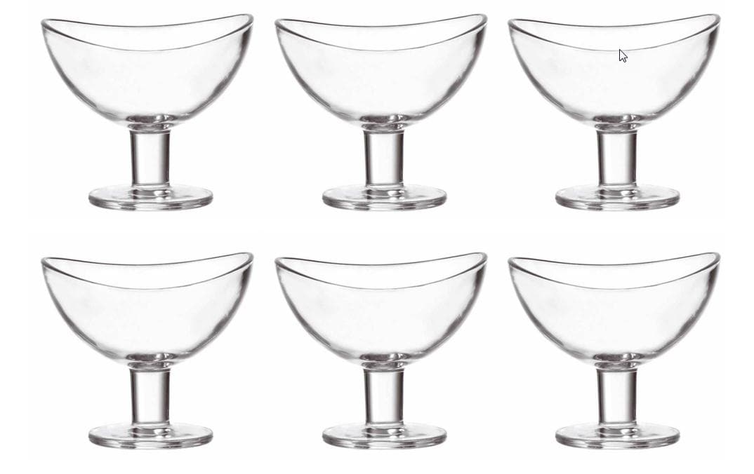 Dessert-Schale Loop 6 Stück, TransparentSchalen Set