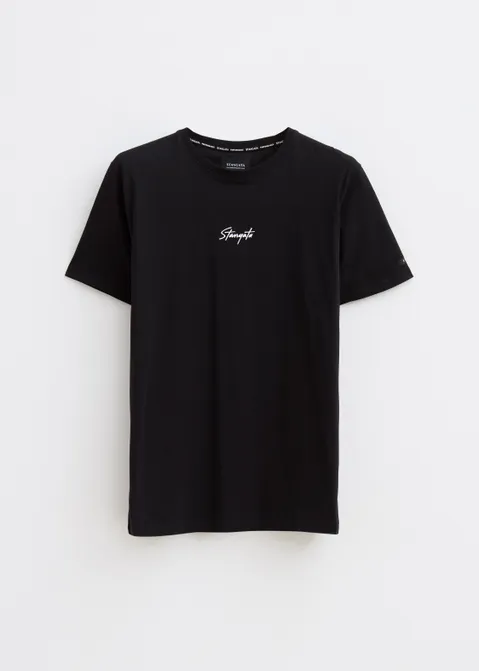 T-shirt met logo print zwart (ZWART)