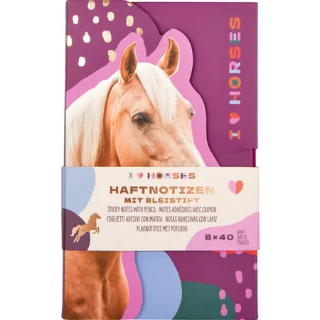 Die Spiegelburg Haftnotizen mit Bleistift - I LOVE HORSES