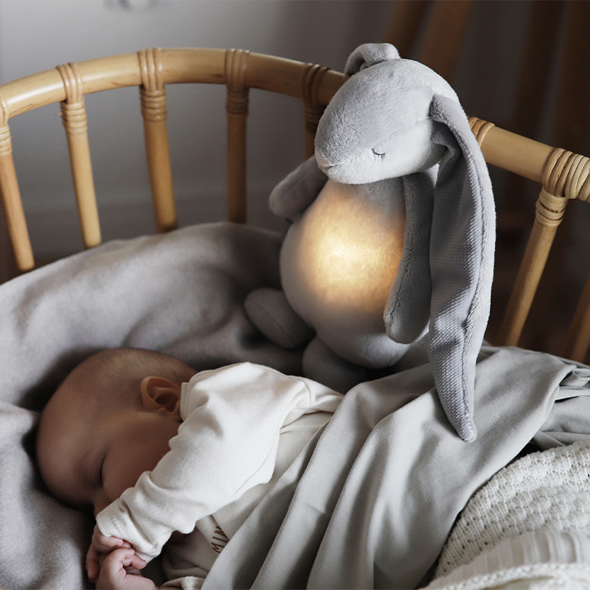 Doudou veilleuse Son & Lumière Gris