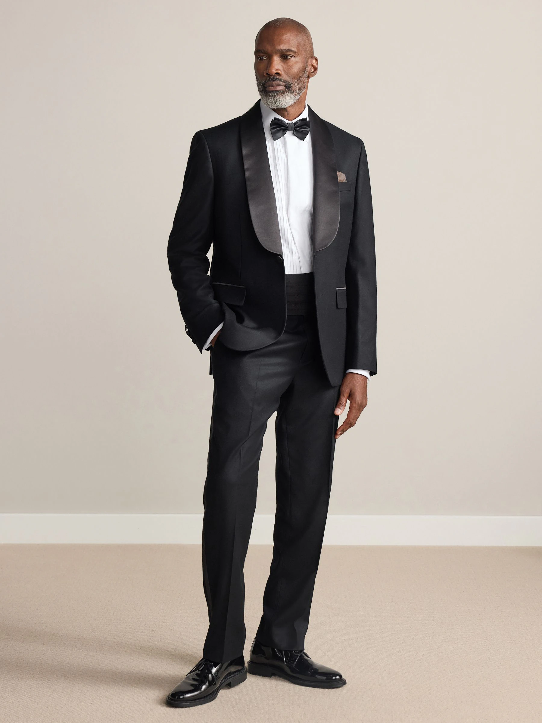 Zwart - Tailored Fit Signature Zignone Wool Cashmere Tuxedo Suit Trousers