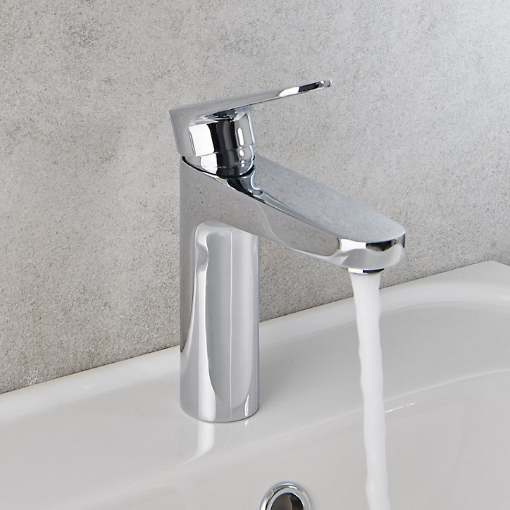 Mitigeur de lavabo chromé GoodHome Cavally L