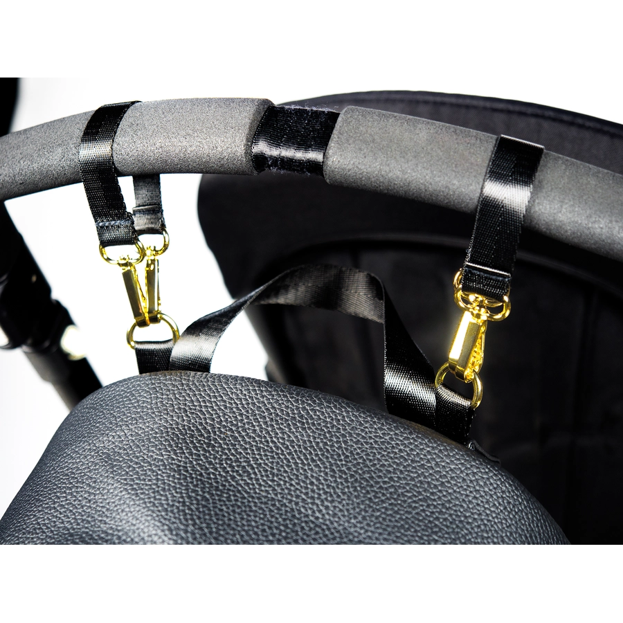 pasito a pasito Wickelrucksack Sterne  schwarz