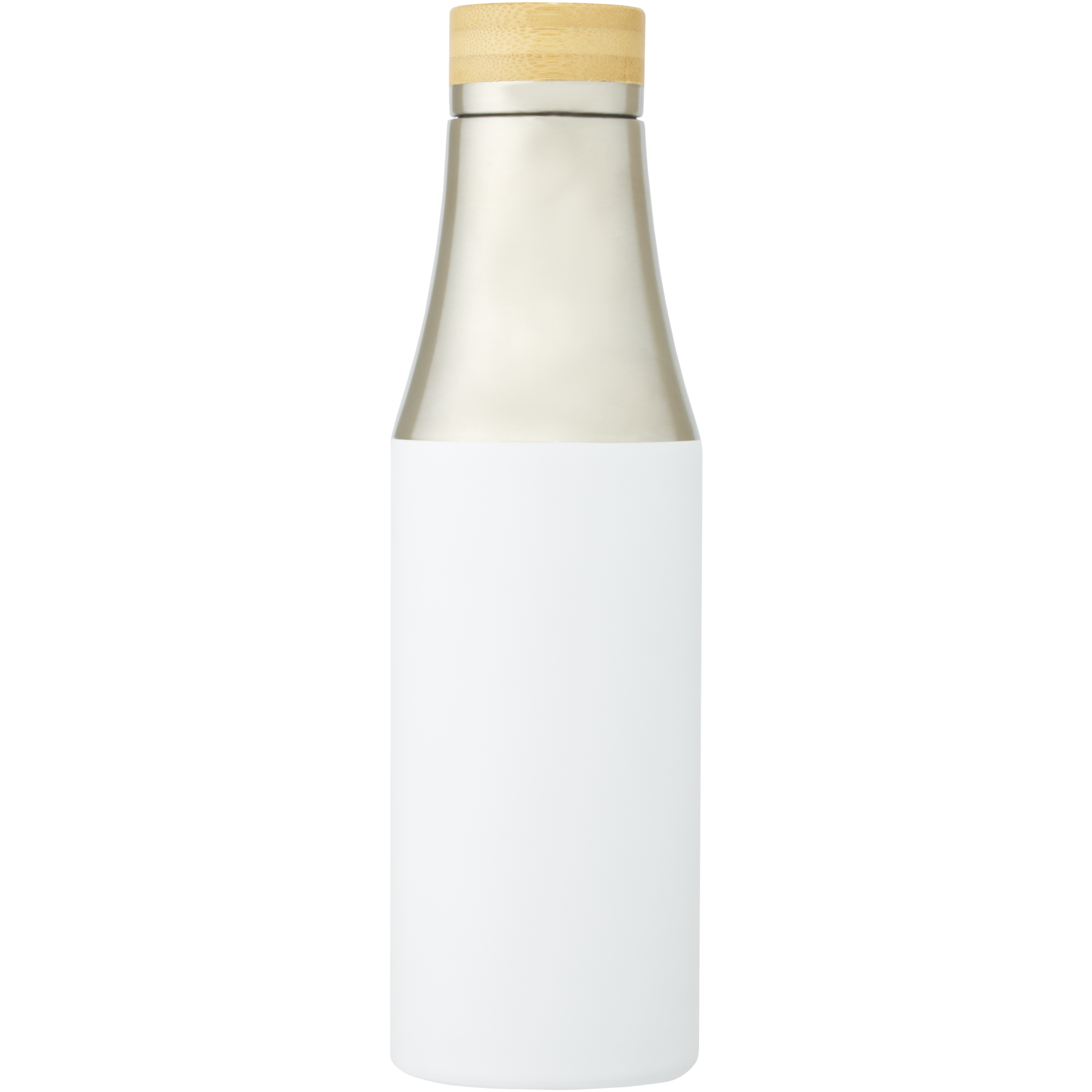 EgotierPro 100667 - Bouteille Isotherme en Acier Inoxydable avec Couvercle Bambou