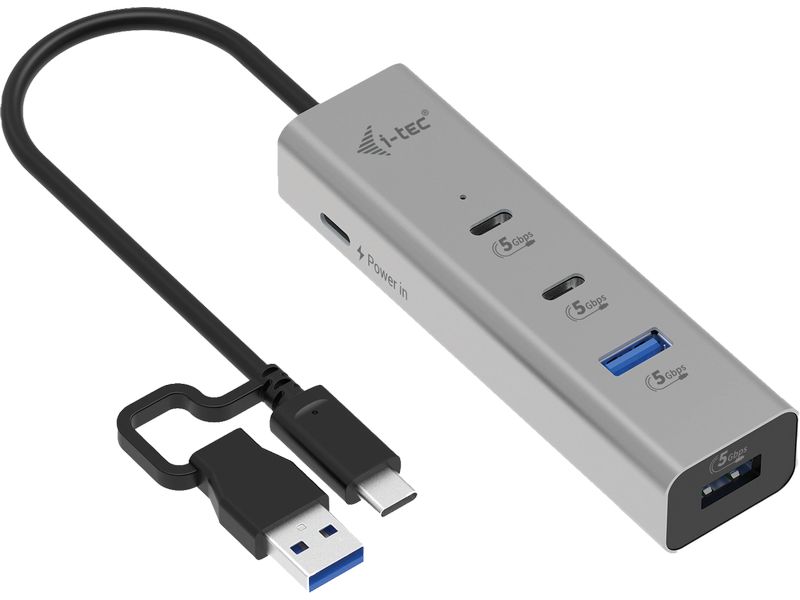 i-tec USB-Hub Universal 2x USB-C   2x USB-A Anschluss   PD I-tec Universal Charging Metal HUB 2xUSB-C   2x USB-A Port   Power Delivery 85W