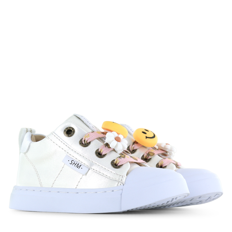 Shoesme parelmoer sneaker Microfiber leer | Meisjes schoenen