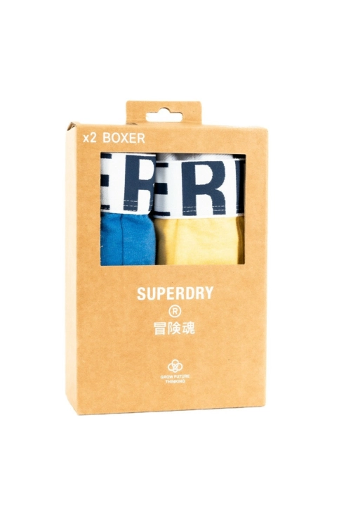 calecons et slips superdry m3110340a 6pm mazarine/nautical yellow