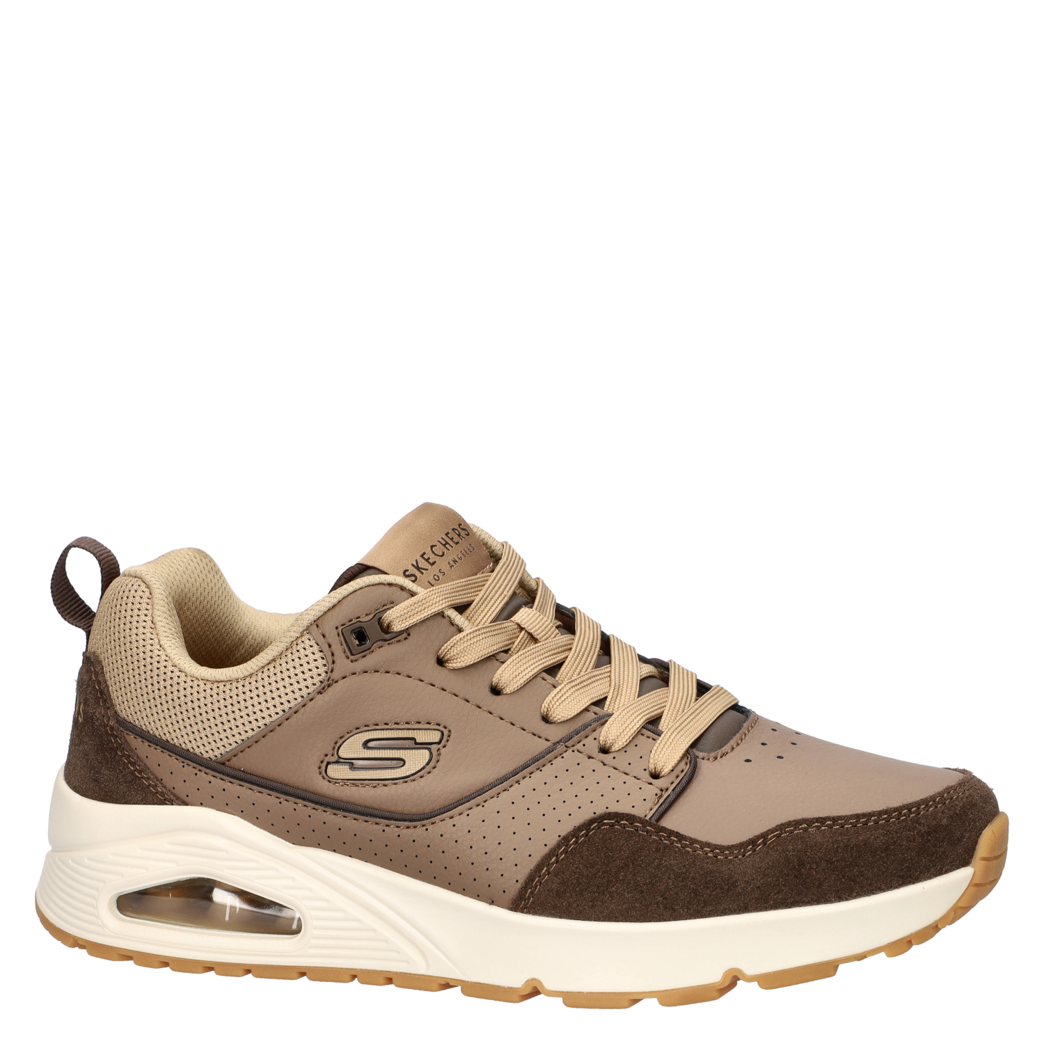 Uno Retro One heren sneaker Skechers Bruin