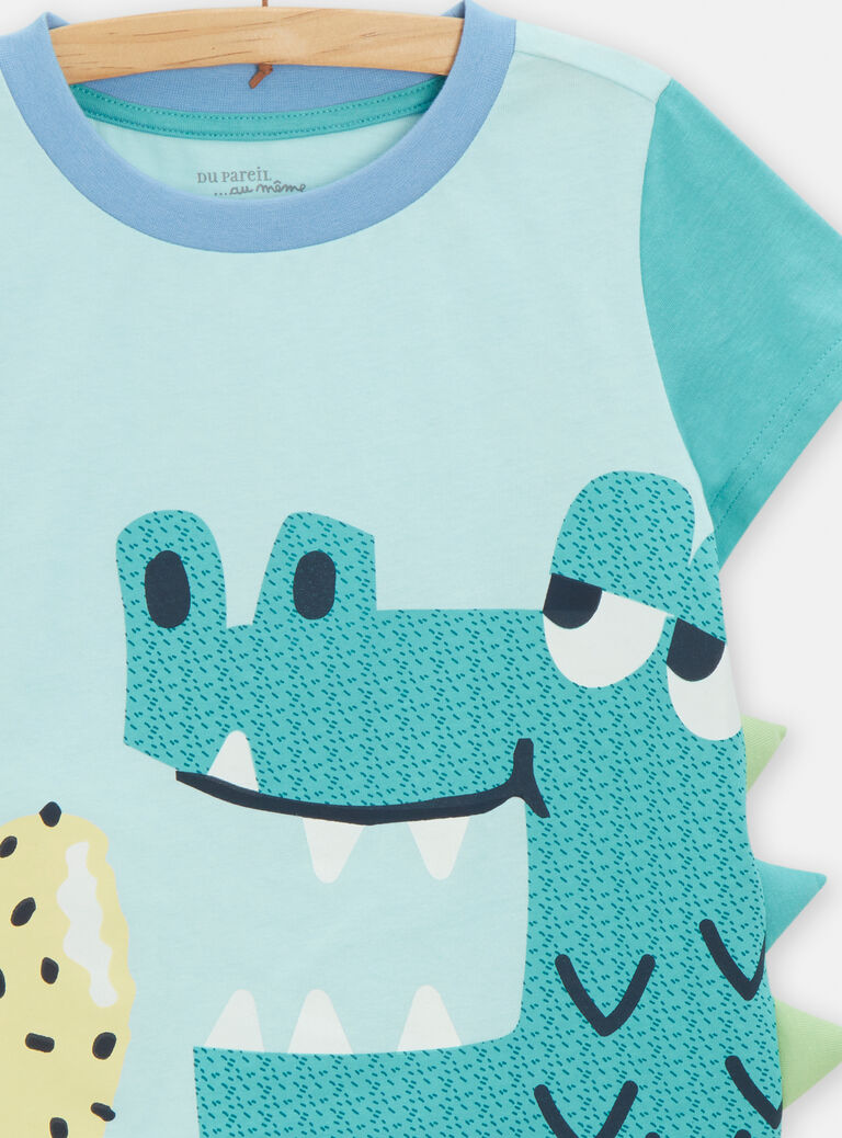 Pyjama phosphorescent animation crocodile pour garçon