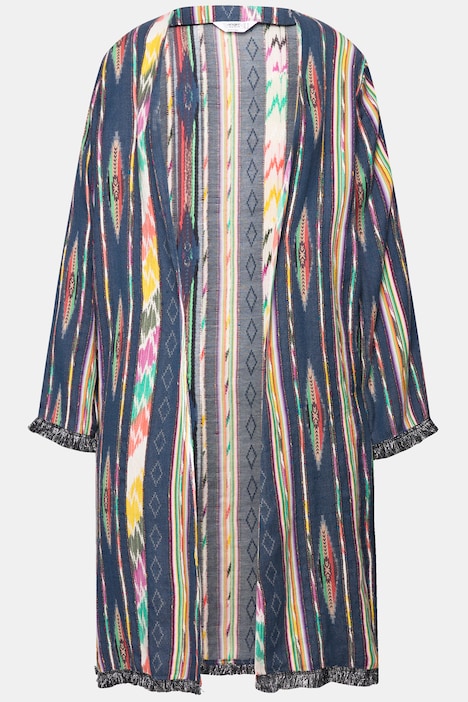 Kimono, lockere Passform, Mustermix, offene Jacke