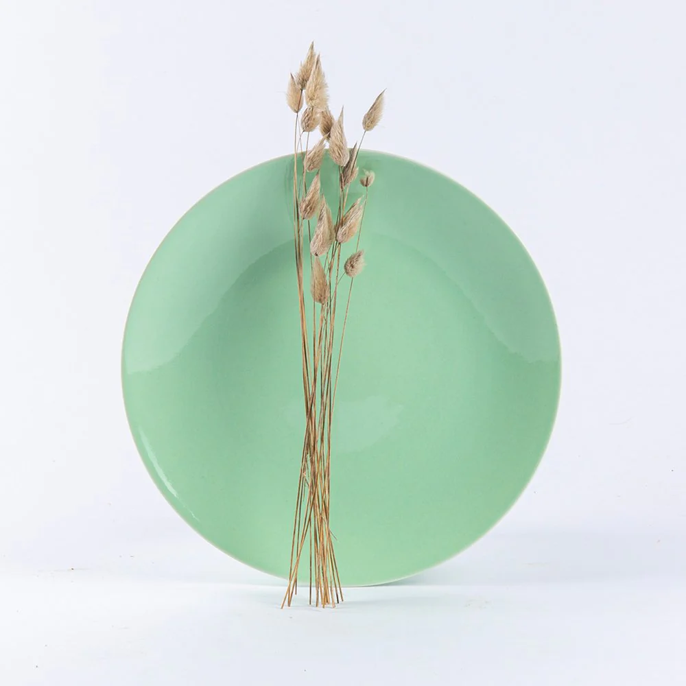 Assiette plate ronde 25cm verte OGRE La Fabrique