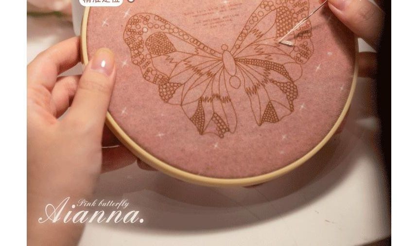 Embroidery Kingdom - DIY borduurpakket met vlinderframe-ornament (verschillende ontwerpen)