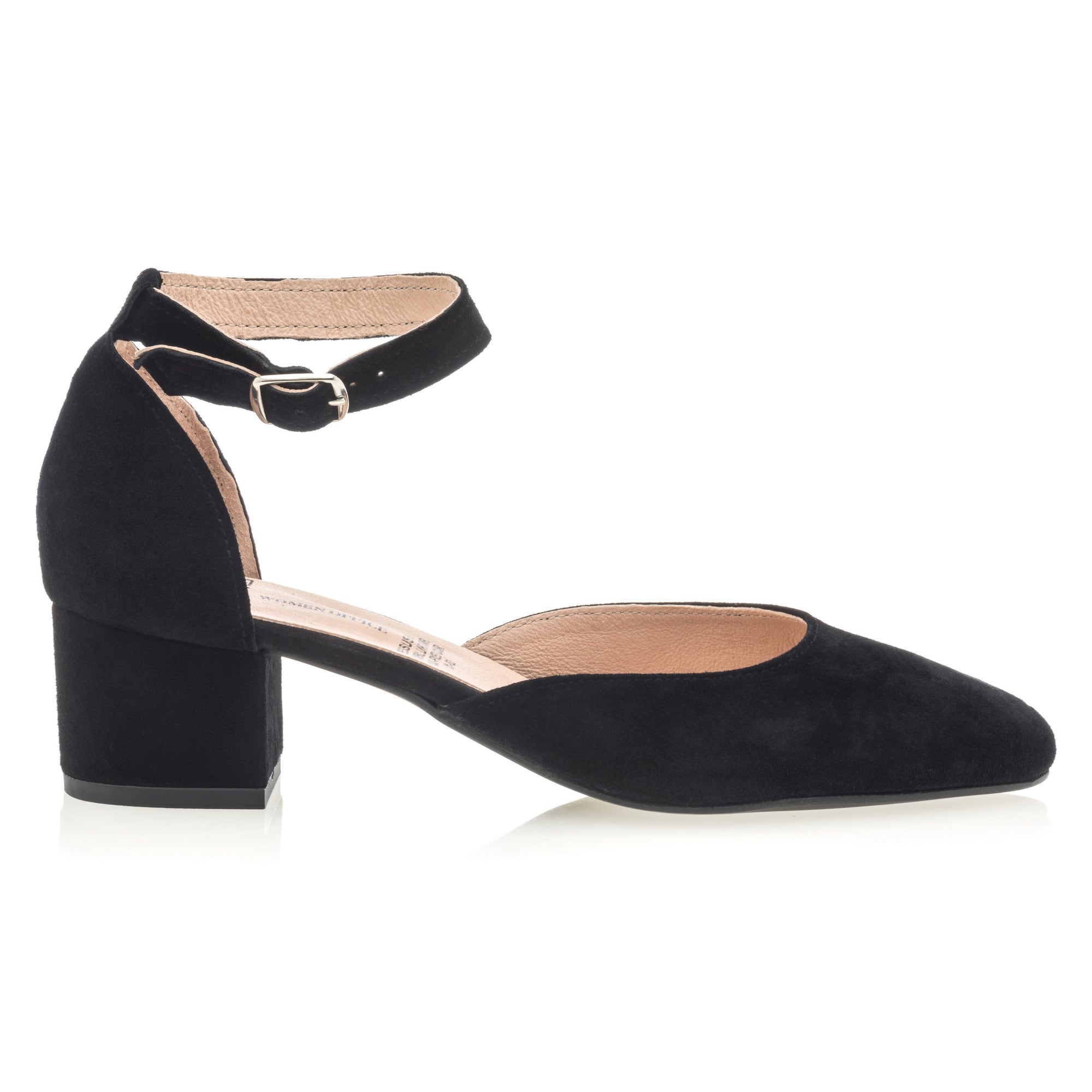 Escarpins quartiers ouverts Femme en cuir noir