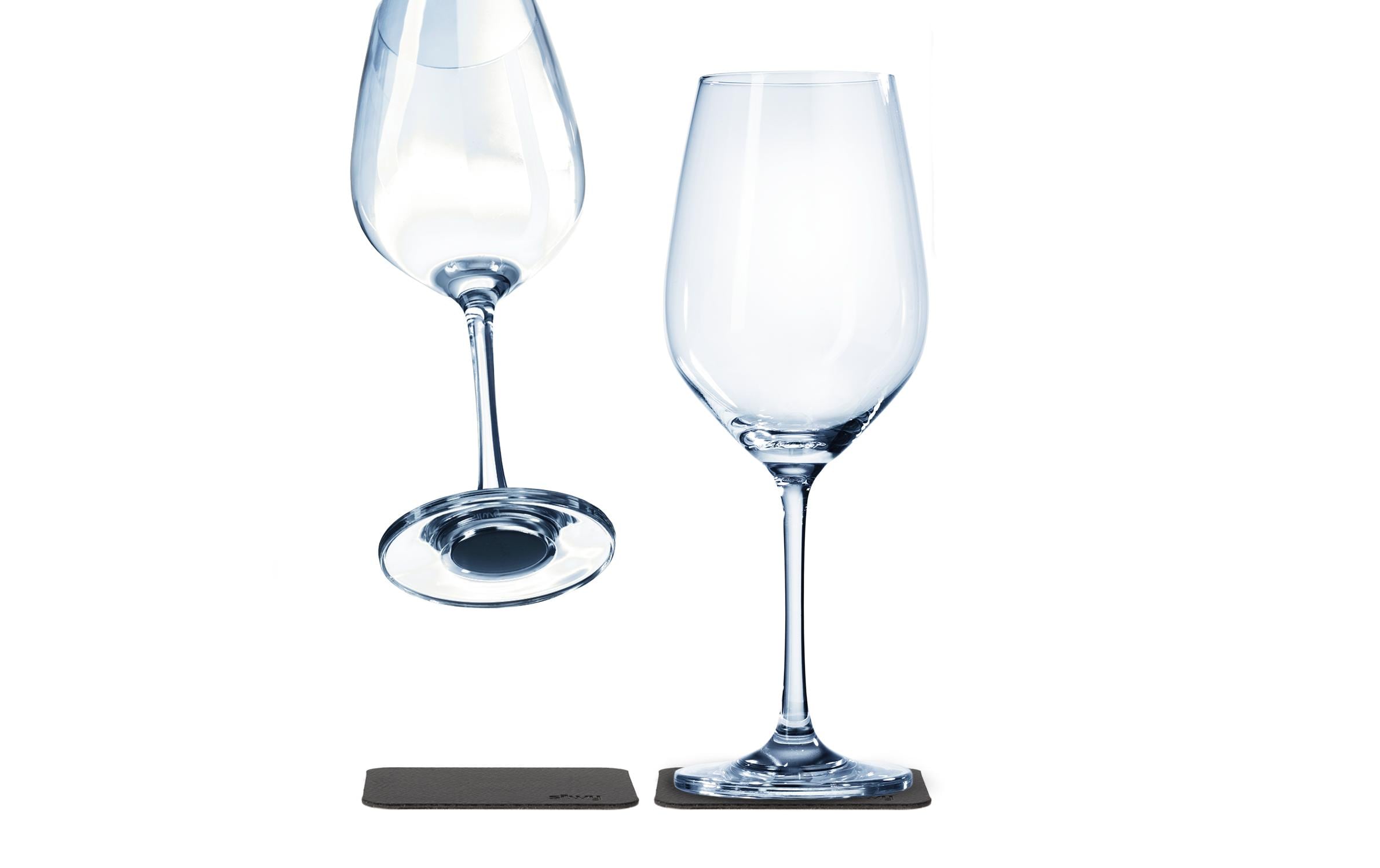 Outdoor-Weinglas Kristallgläser 2er-SetWeingläser-Set mit Magnet-Pads