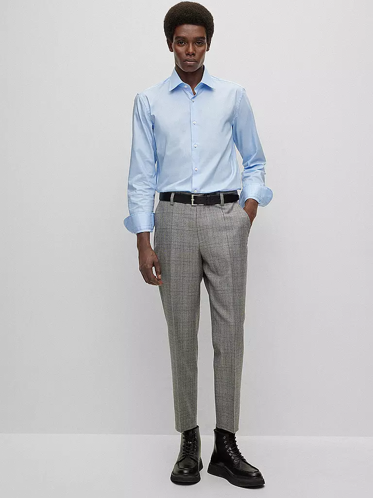 BOSS Hemd Slim Fit H-HANK blau