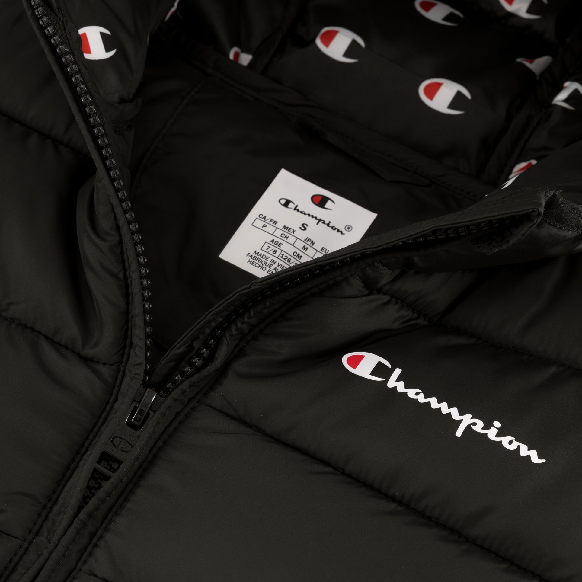 Champion Hooded Jacke Kinder schwarz