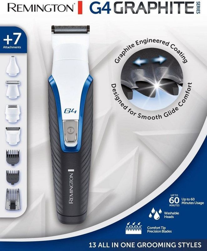 Graphite - G4 Multigroomer - Groomingtool - Zwart - 7 Opzetstukken