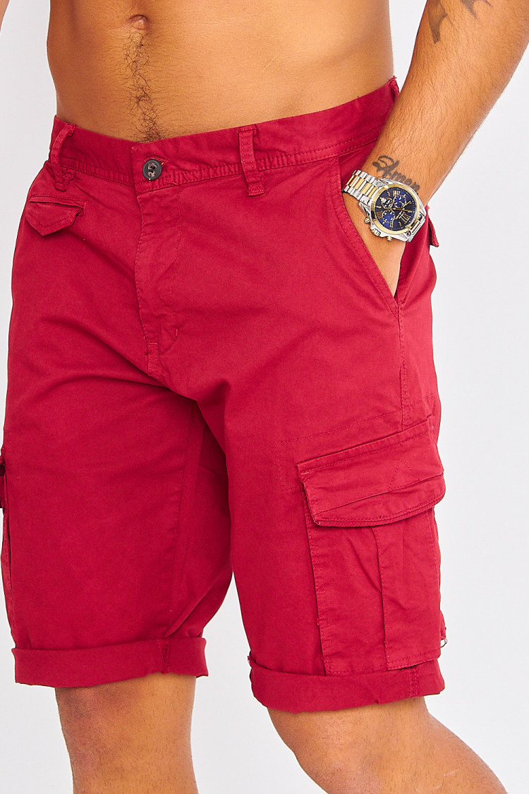 Short cargo rouge