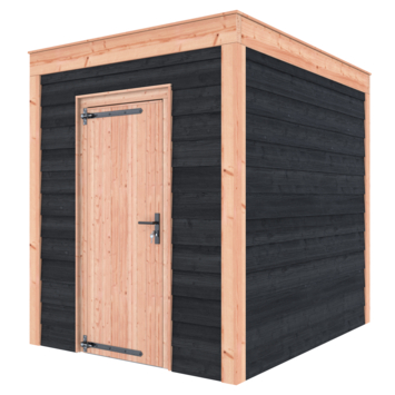 Tuinhuis Douglas hout Zweets rabat onbehandeld zwart 205 x 255 cm