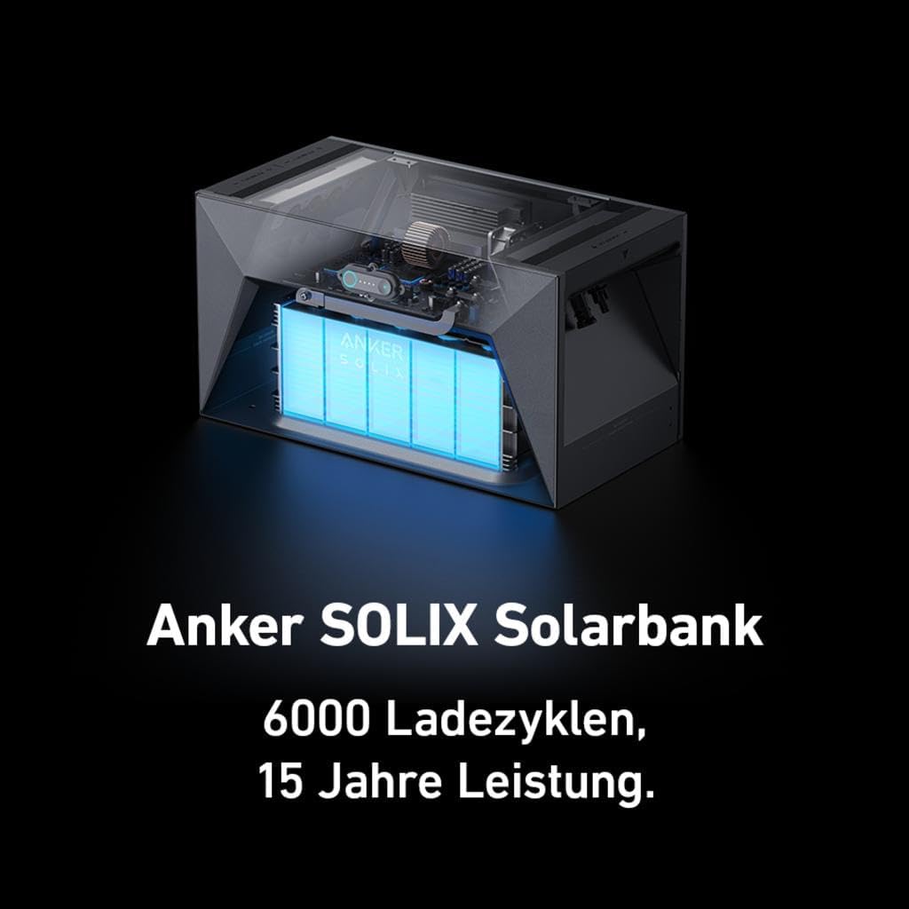 Anker SOLIX Solarbank E1600, 1.6kWh Akkukapazität, IP65, 6000 Ladezyklen, LFP Akku, Kompatibel mit 99% der Balkonkraftwerke, Plug&Play in 5 Min