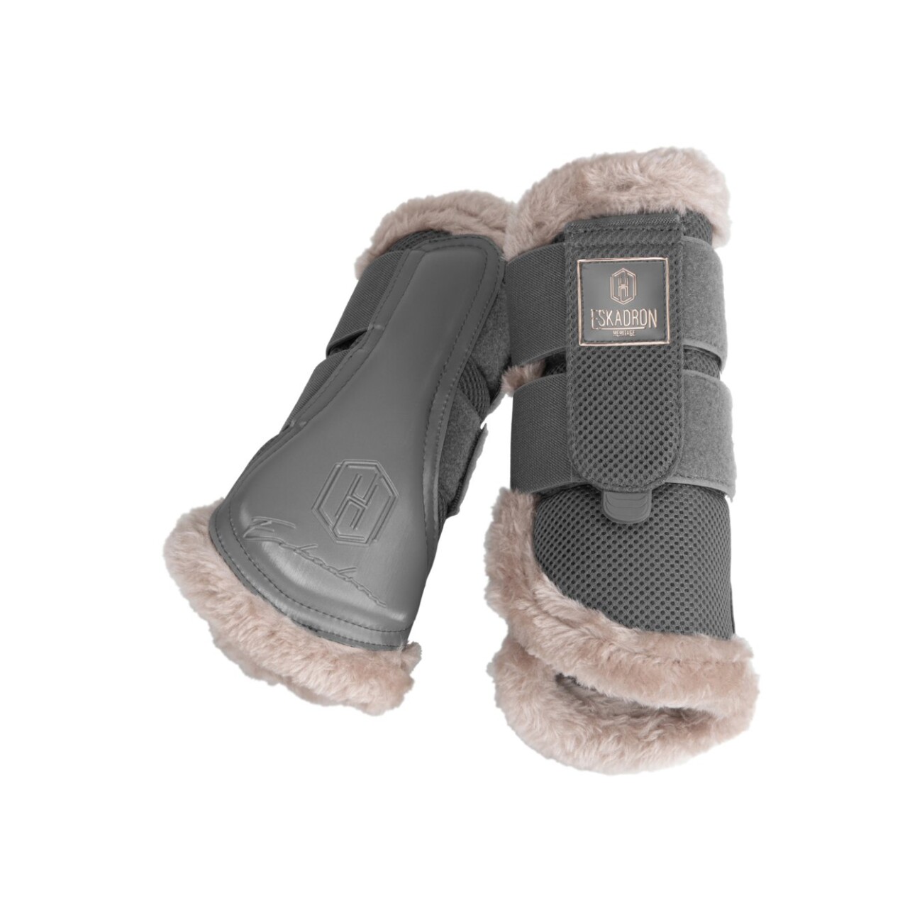 Eskadron Gamaschen Mesh Fauxfur Heritage grau XL
