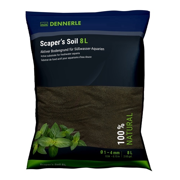 Dennerle Scapers Soil Zwarte Bodem 1-4mm 8L