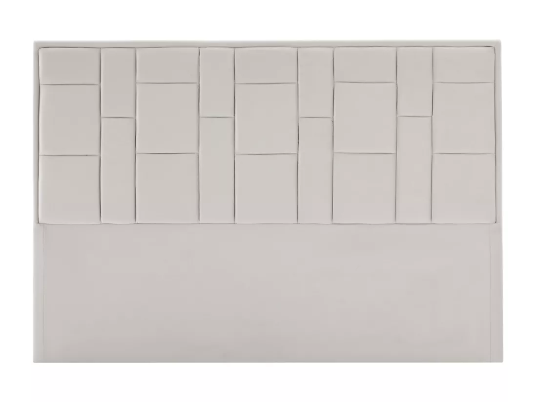 Tête de lit 160 cm - Velours - Beige - HERMINE