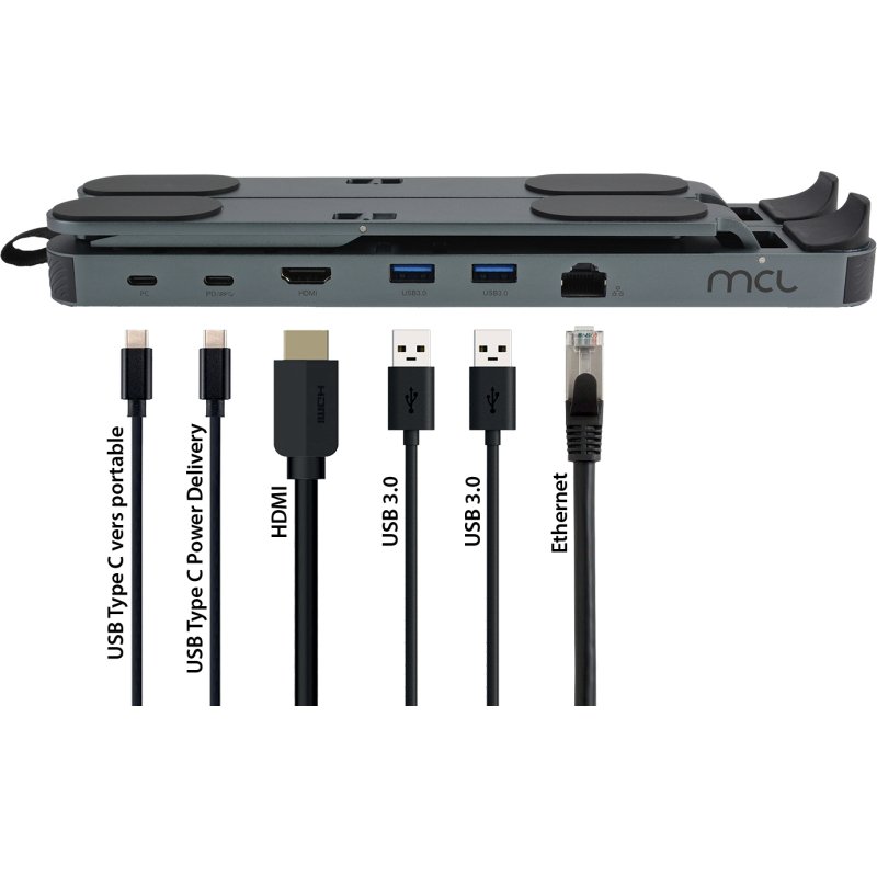 MCL Station d'accueil 6 ports avec support PC