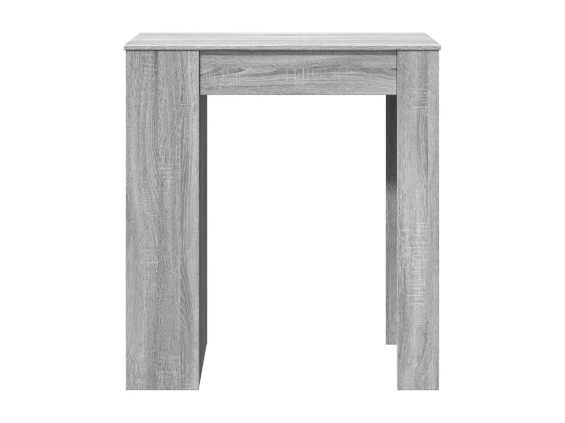 Table de bar avec étagères sonoma gris bois d'ingénierie
