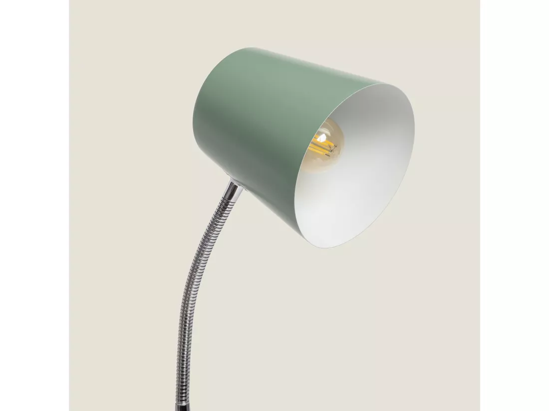 Lampe de Bureau Flex Métal Delavan avec Pince Vert Céladon