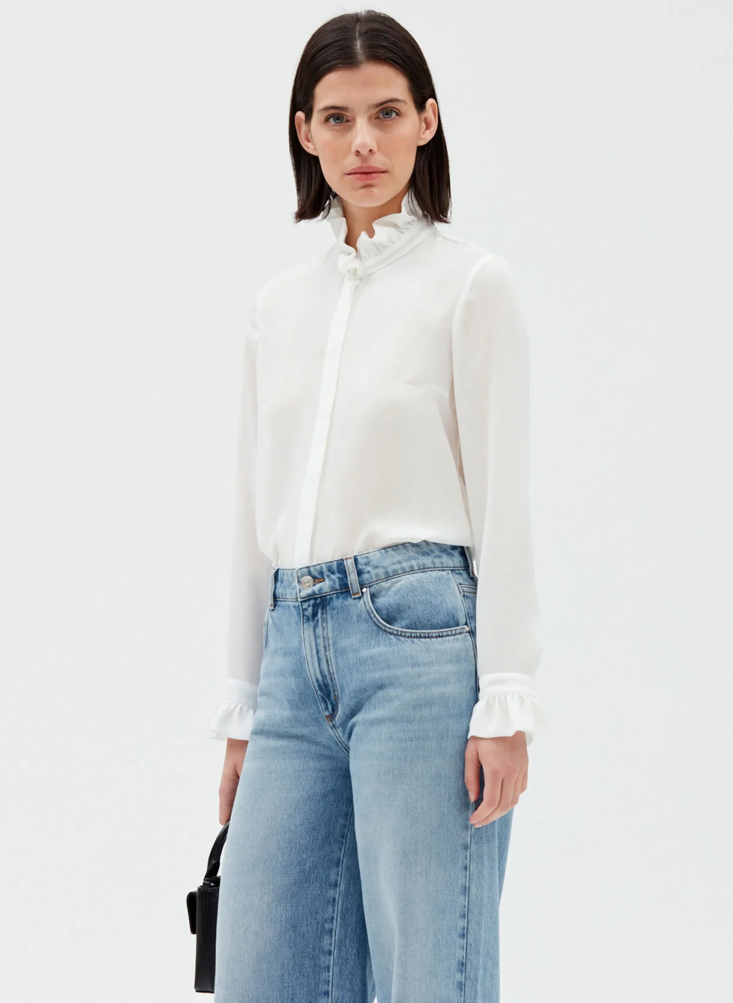 Chemisier col victorien | Blanc