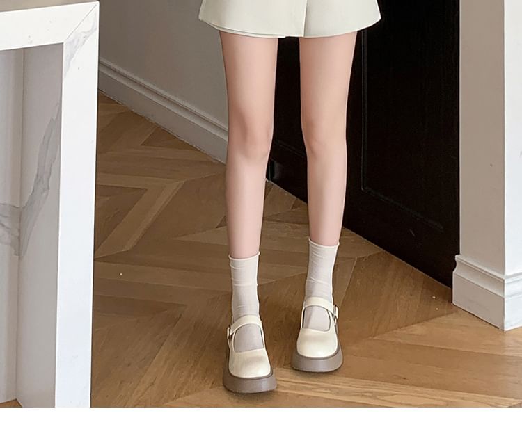 Cloud Nine - Hoge taille effen mini A-lijn skort