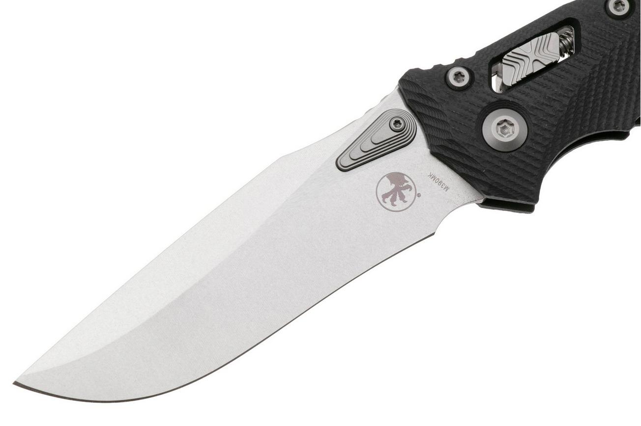 Microtech Amphibian 137RL-10FLGTBK, Stonewashed M390MK, Fluted Black G-10 zakmes