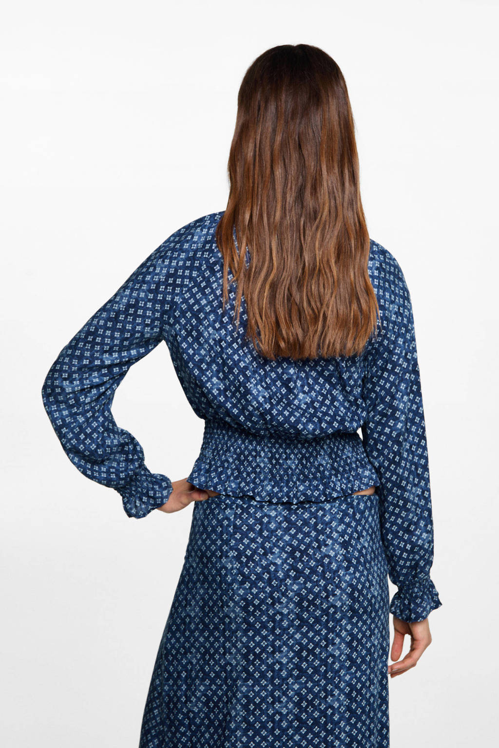 MANGO TEEN top met all over print blauw