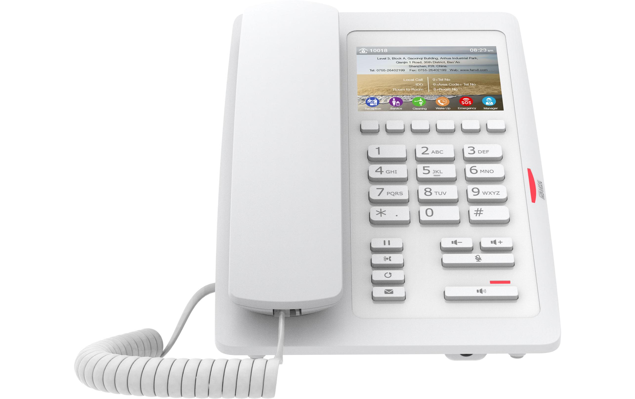 Tischtelefon H5 WeissFanvil H5 Hotel IP-Telefon