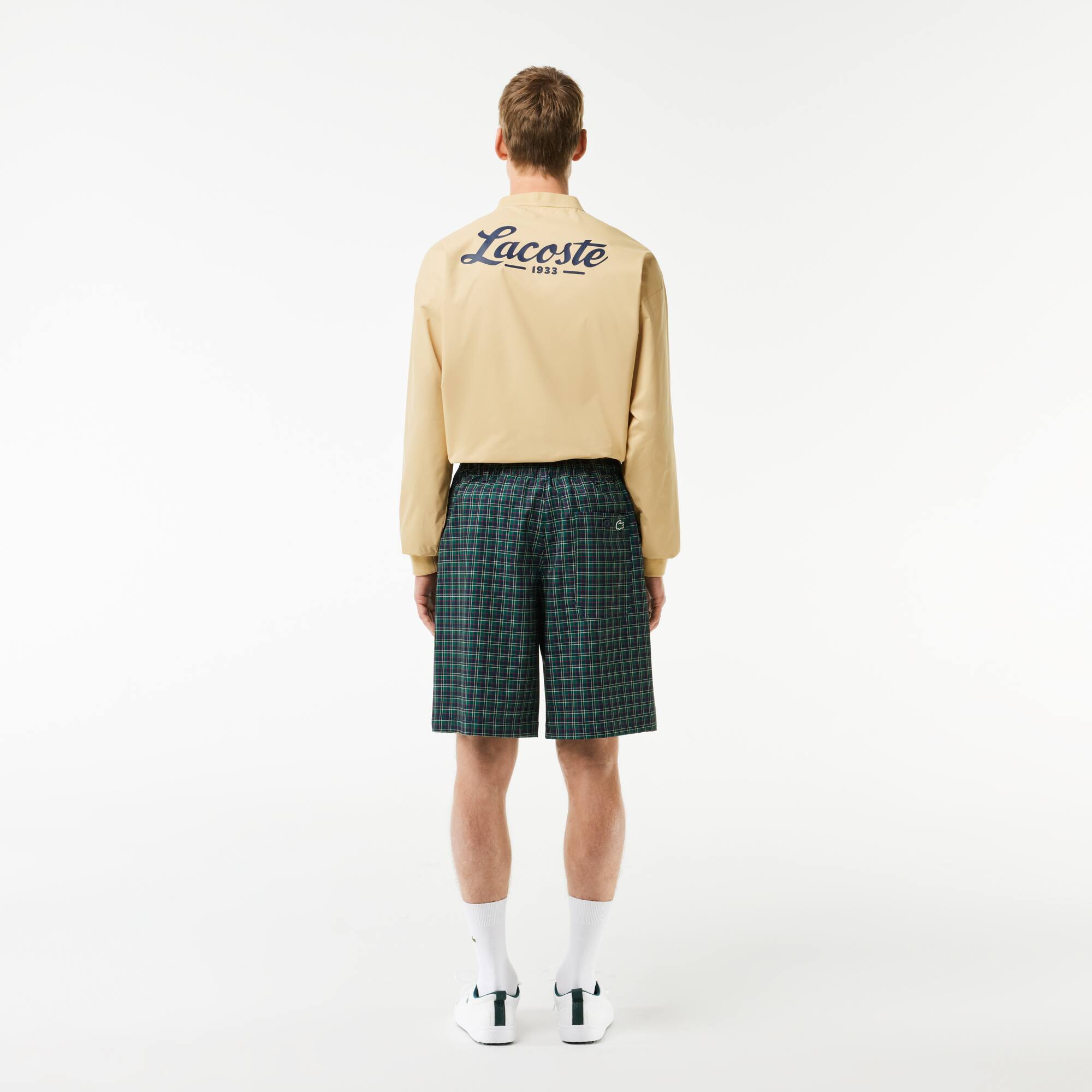 Bermuda Golf à carreaux Ultra-Dry Shorts - Bleu - Lacoste - Homme