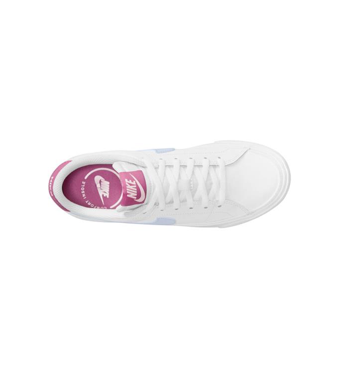 Nike Court Legacy Big Kids Shoes WHITE-FOOTBALL-GREY-COSMIC-FUC
