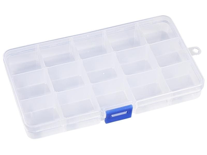 HobbyFun Sortimentskasten 15 Fächer Aufbewahrungsbox für Kleinteile