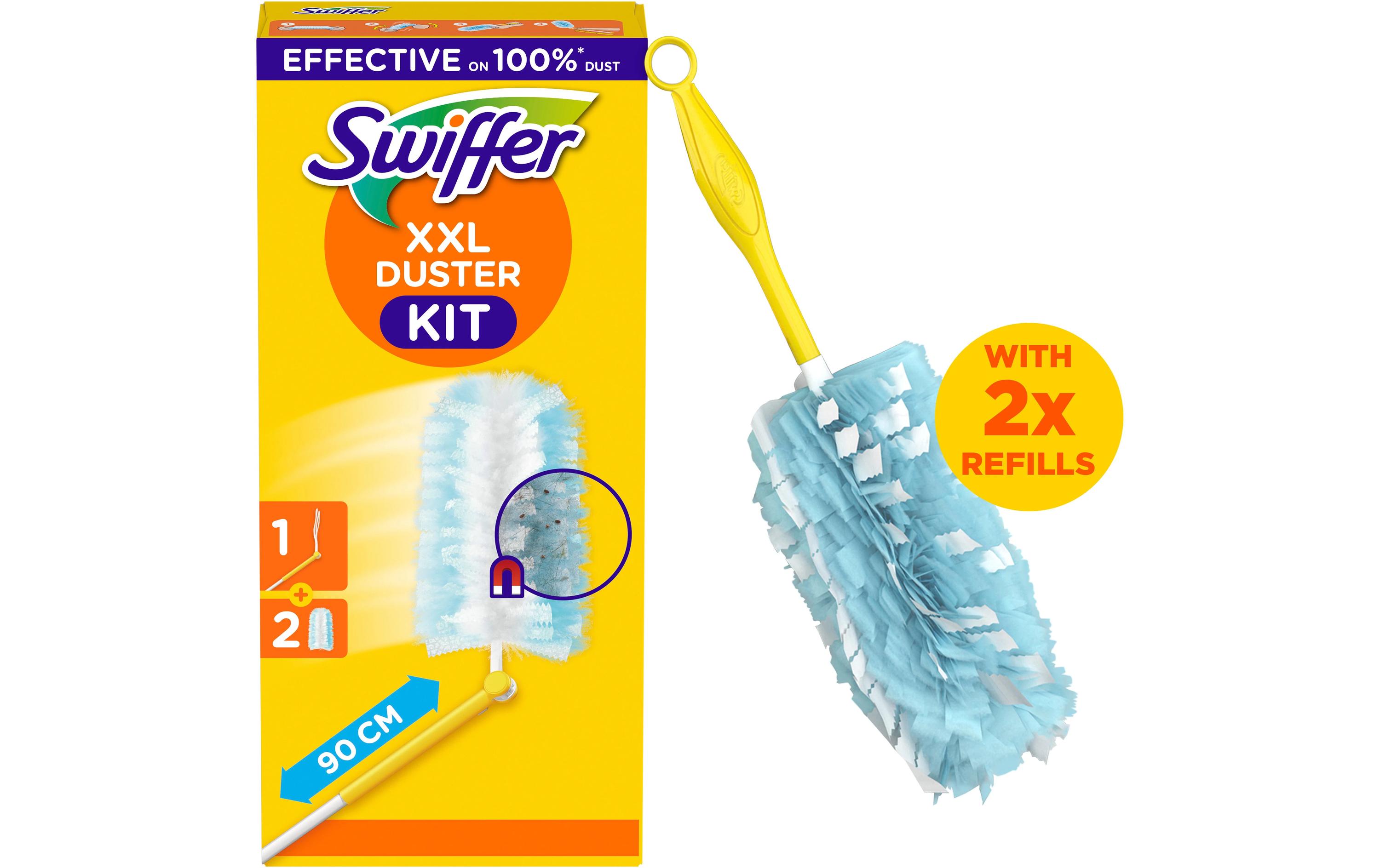 Staubmagnet mit Griff XXL 2 Stück, Blau/GelbStarterset mit Dufttücher