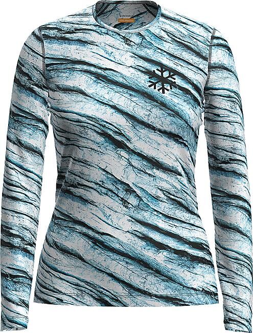 ICEBREAKER - OASIS LS CREWE POW AOP ALLOVER PRINT W