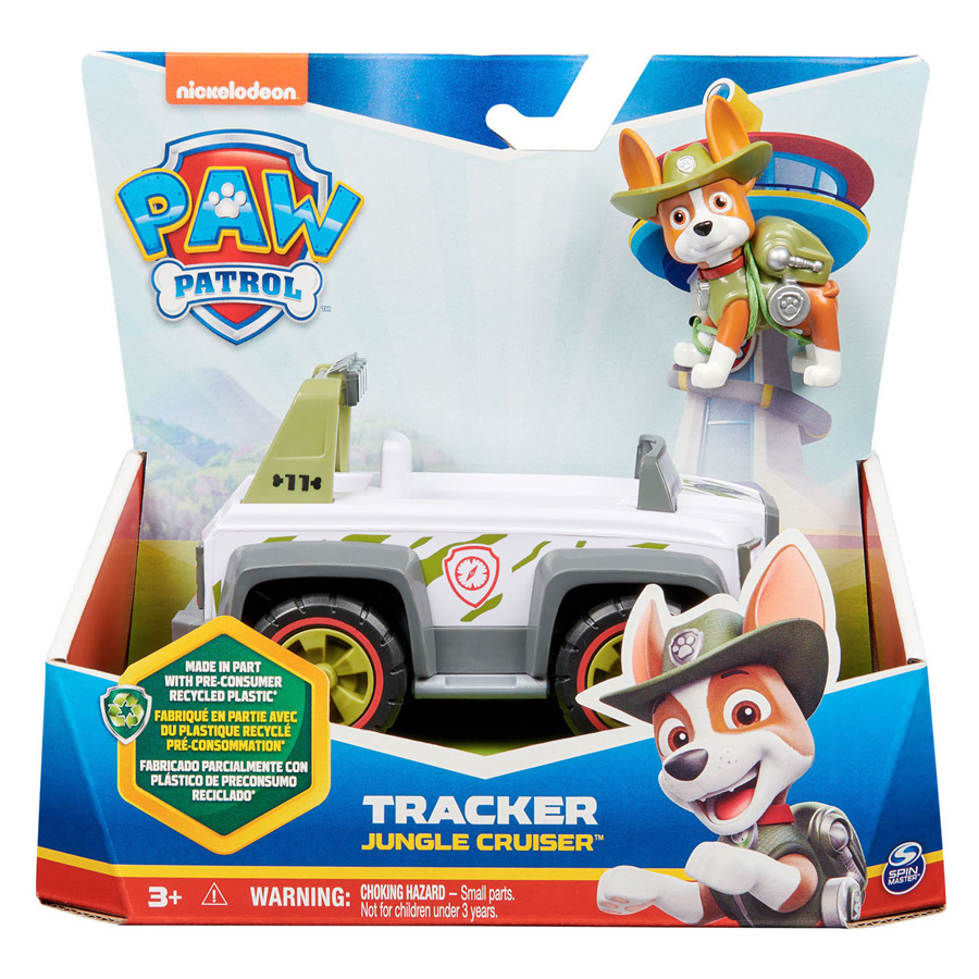 PAW Patrol Voertuig met Speelfiguur - Tracker's Jungle Cruiser