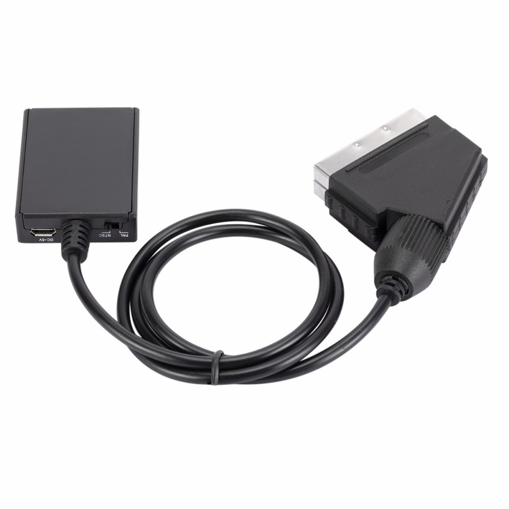 (70cm) HDMI auf Scart 1080p FullHD Konverter Adapter Kabel für TV / PC / DVD - Schwarz