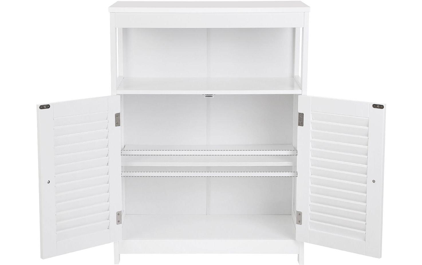 mit Doppeltür 60 x 80 cm, WeissModerner Badschrank aus Holz