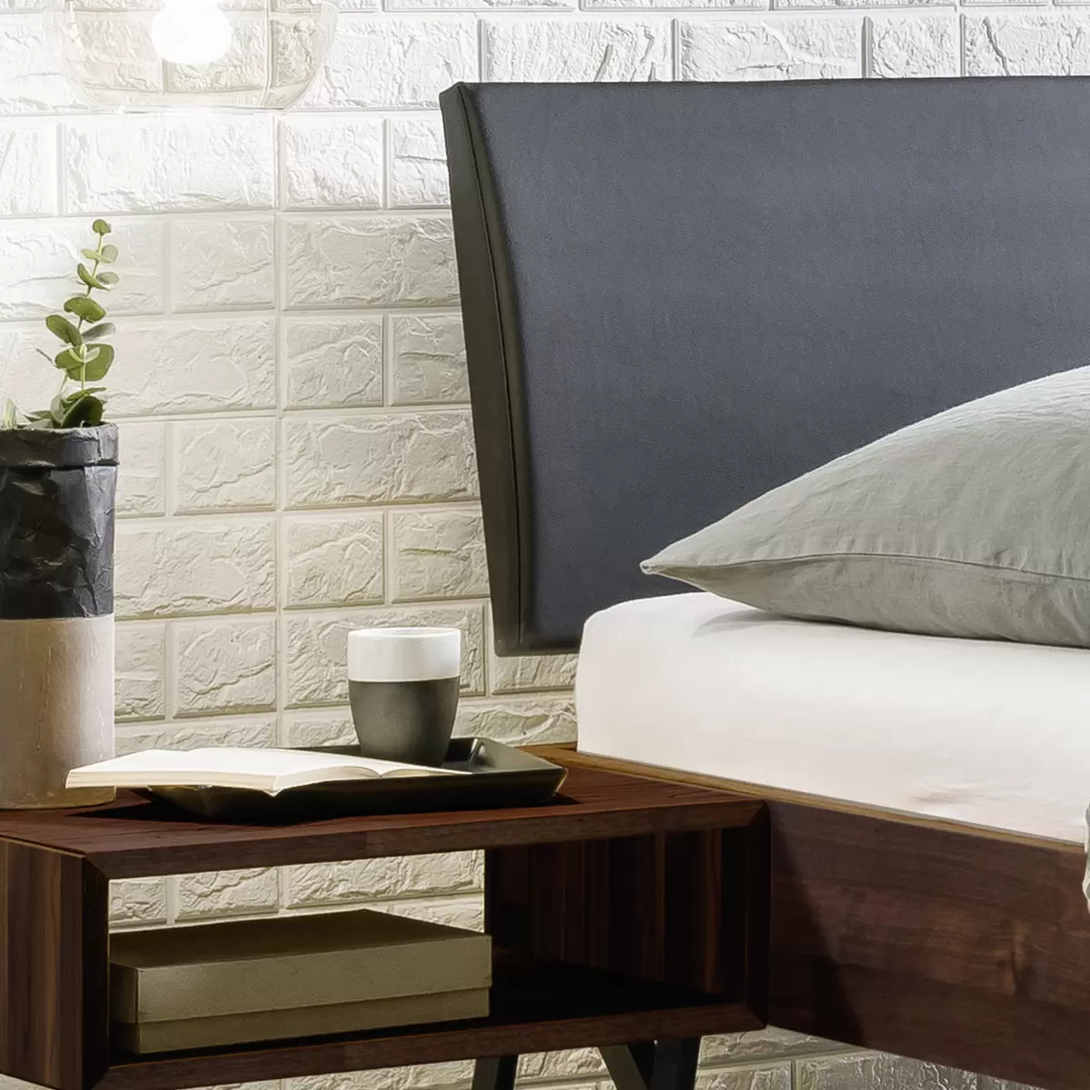 Hasena Bett 140x200 Sariano 140 x 200 Dunkelbraun